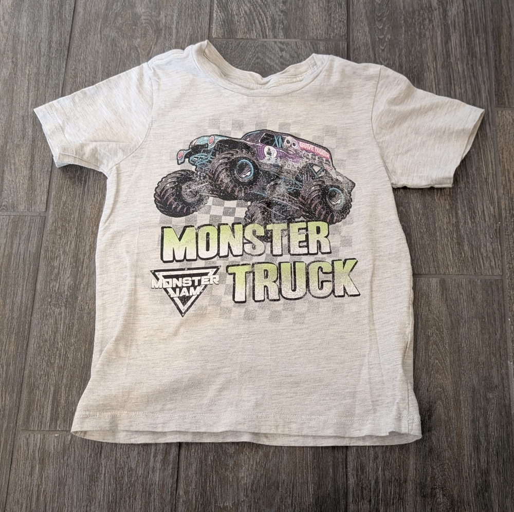 Monster Jam Kids Gray Monster Truck T-Shirt